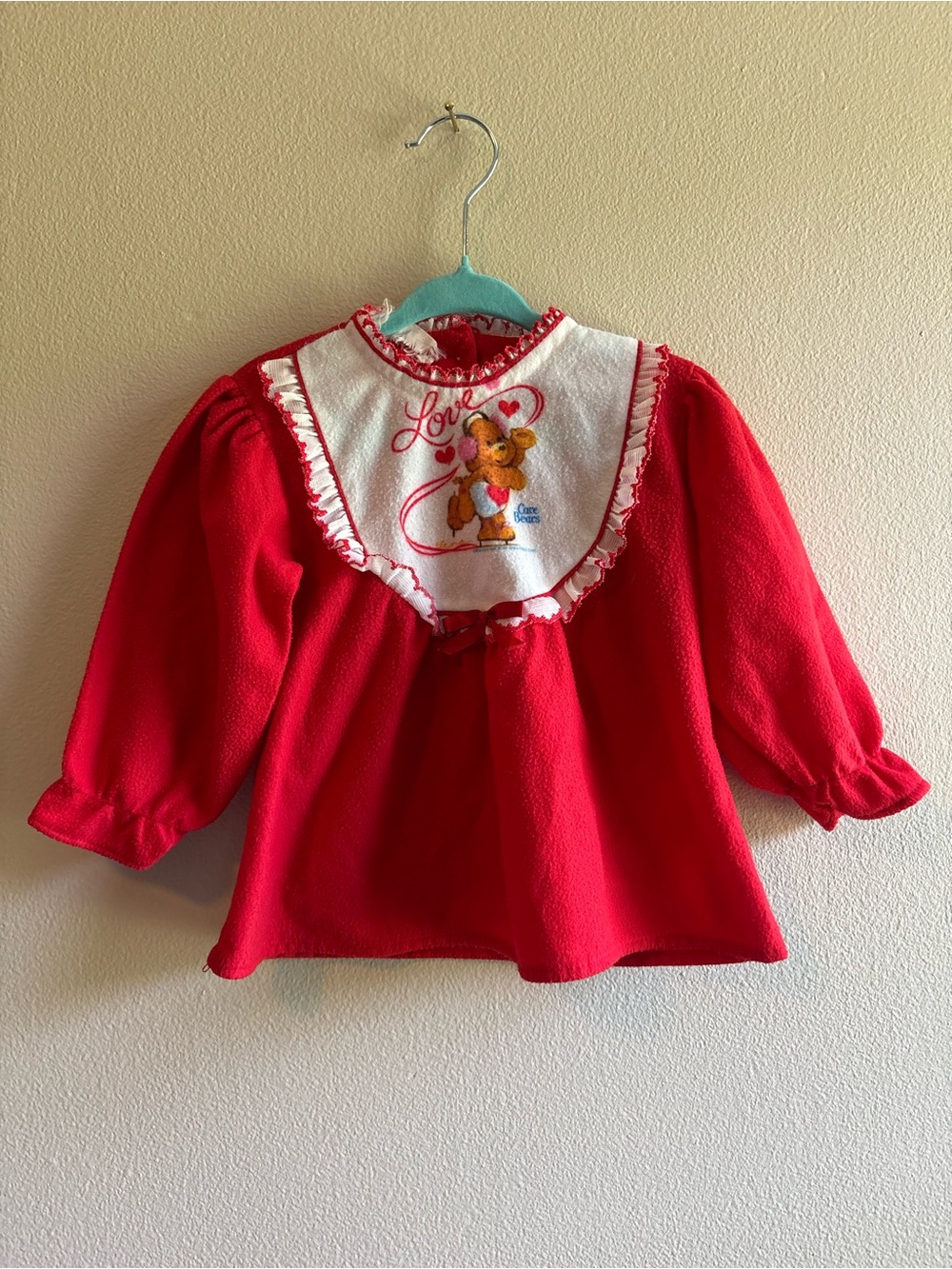 Vintage Care Bears Red Long-Sleeve Love Bear Dress